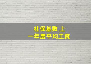 社保基数 上一年度平均工资